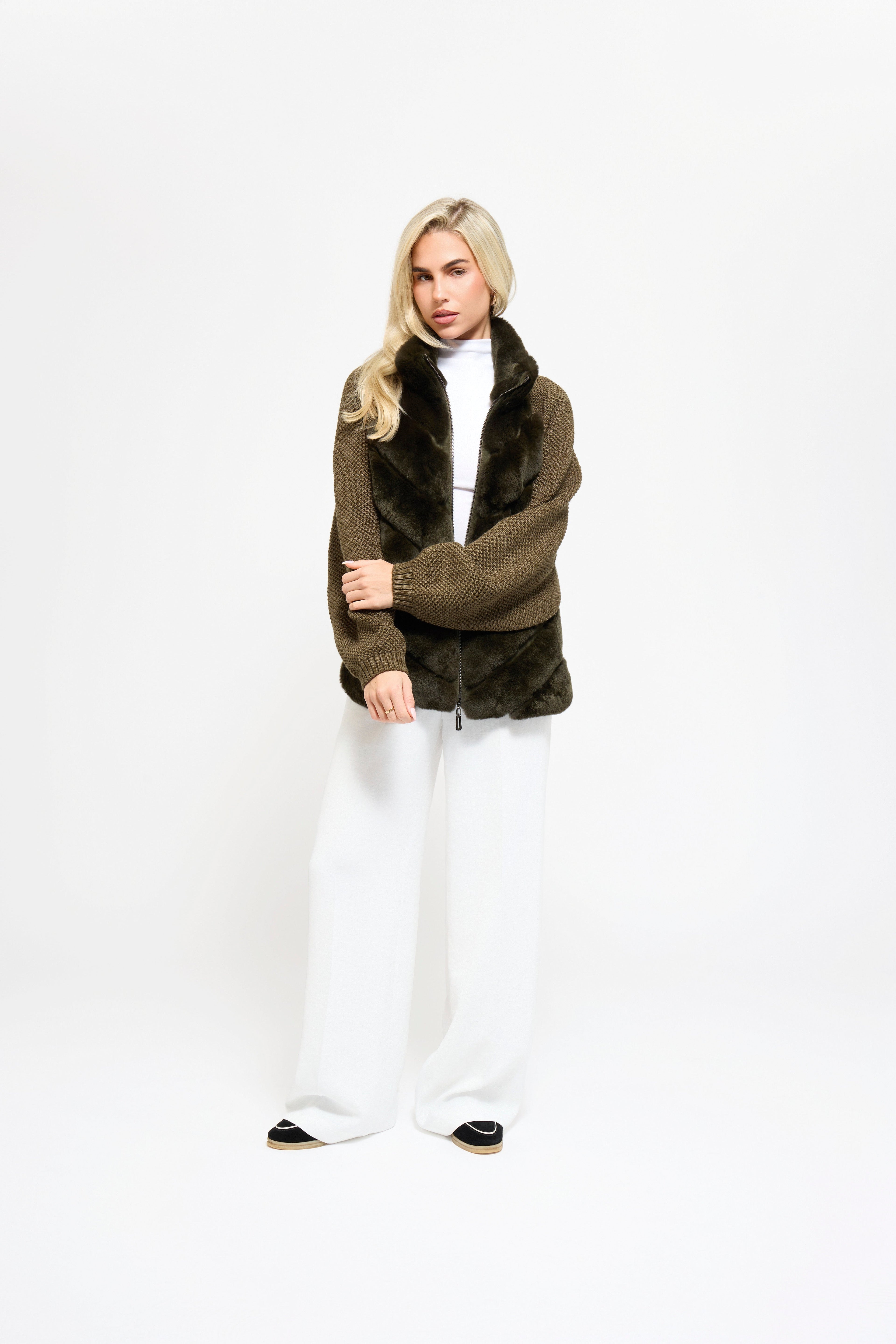 CHAQUETA MARRÓN OLIVA