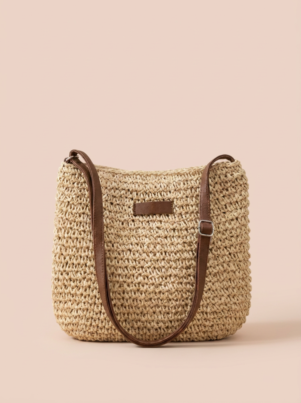 BOLSO BANDOLERA EFECTO RAFIA | MUJER
