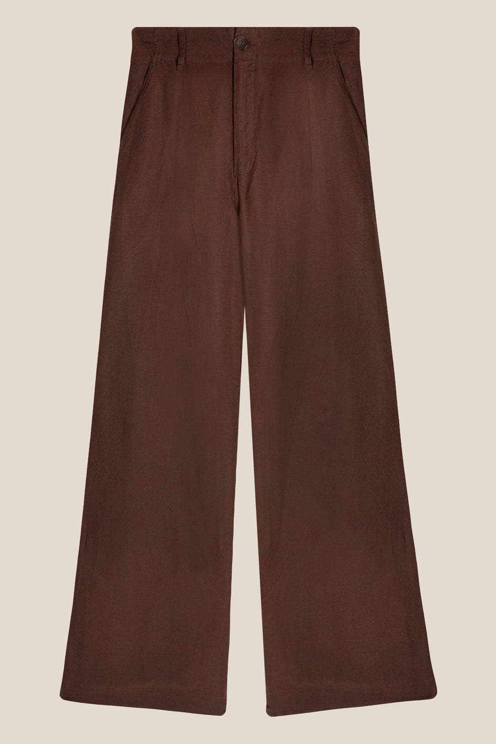 ESPIZA | PANTALÓN ANCHO MARRÓN OSCURO