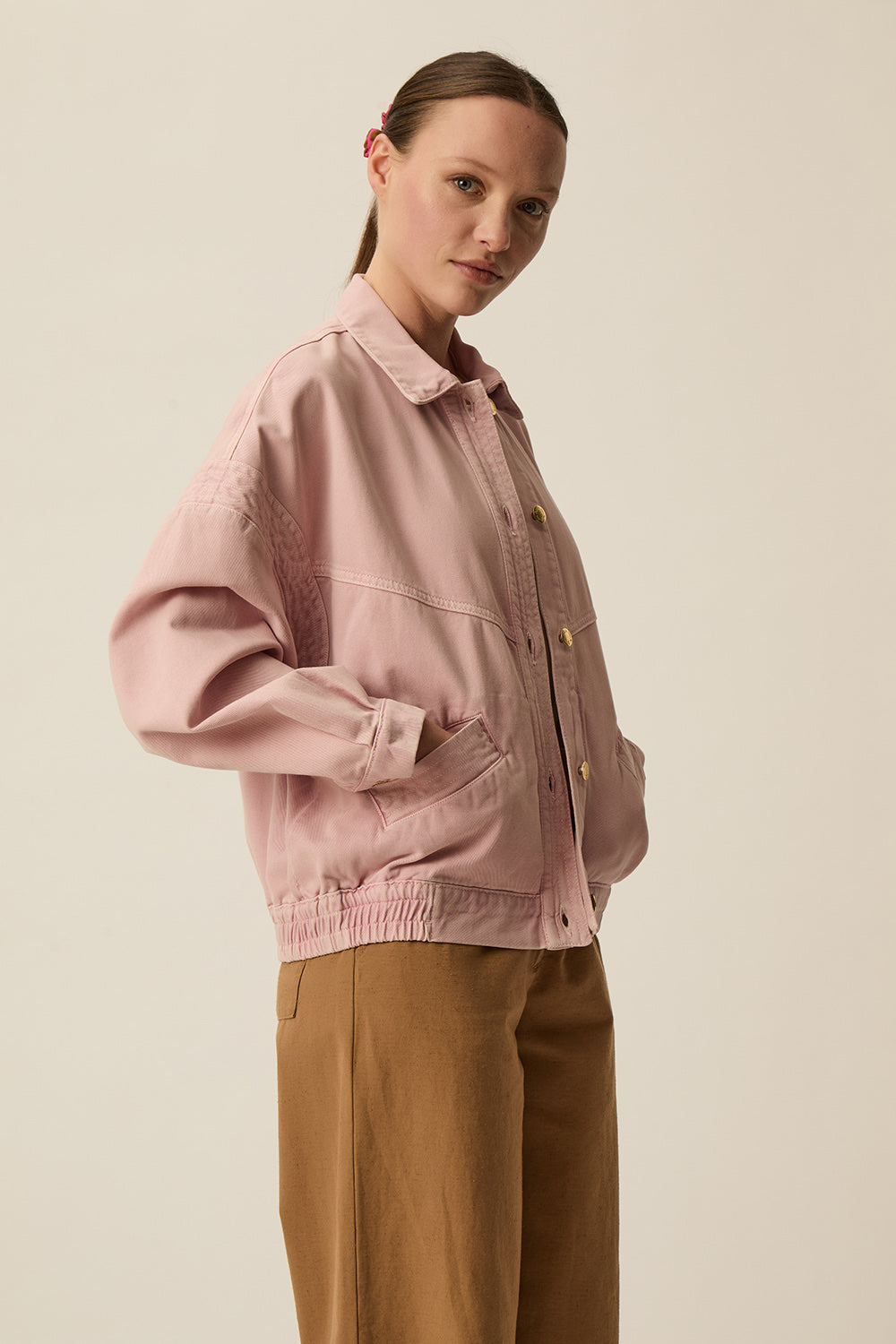 LOUBIA | CHAQUETA VAQUERA OVERSIZE ROSA