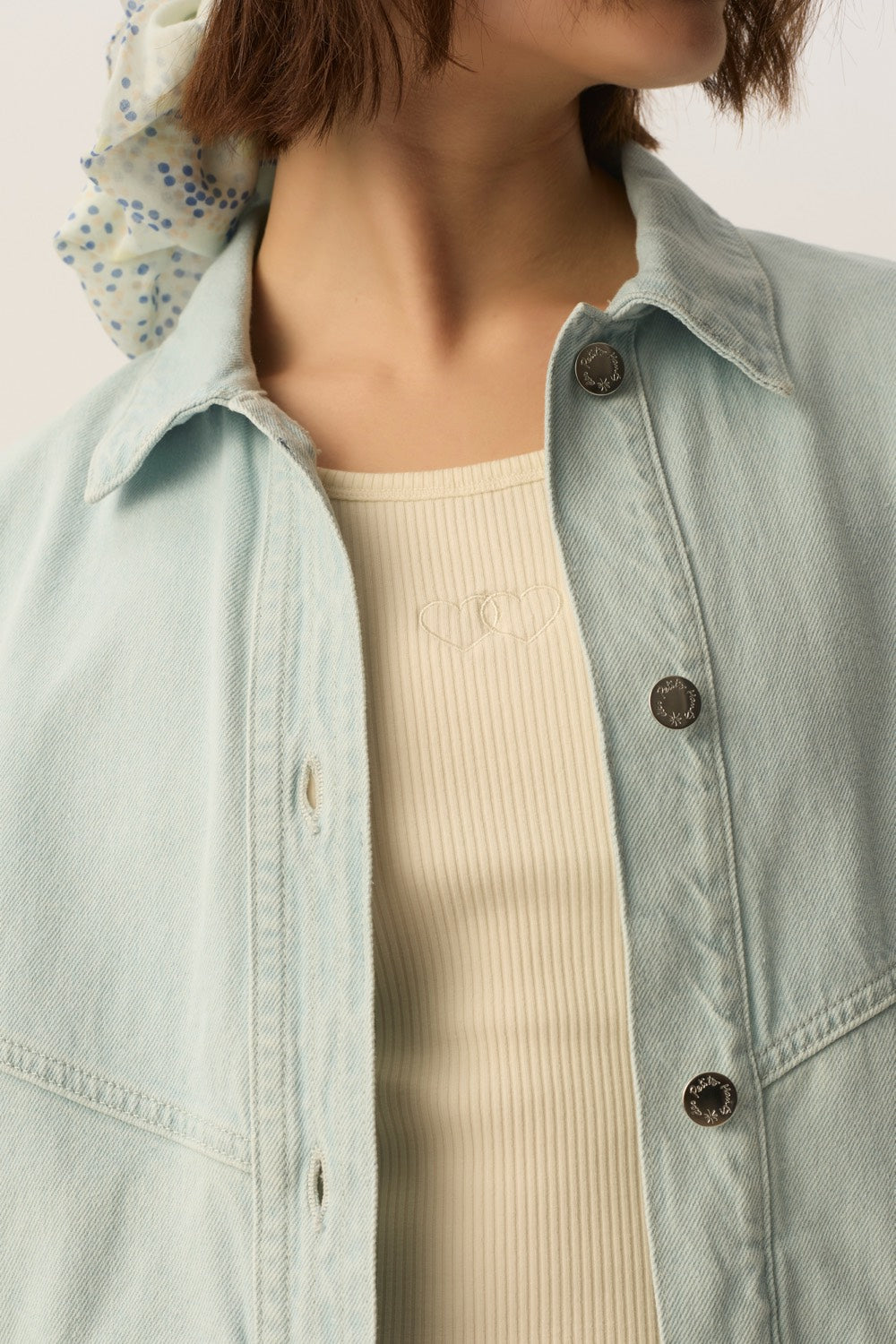 LOUBIA | CHAQUETA VAQUERA OVERSIZE AZUL CLARO