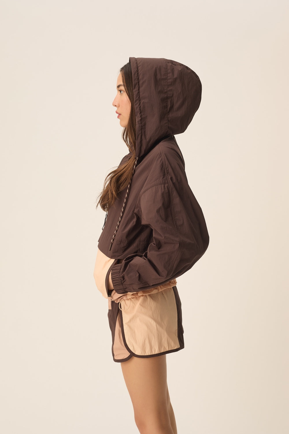VINDI | PARKA IMPERMEABLE TERRE, PEACH Y MOKA