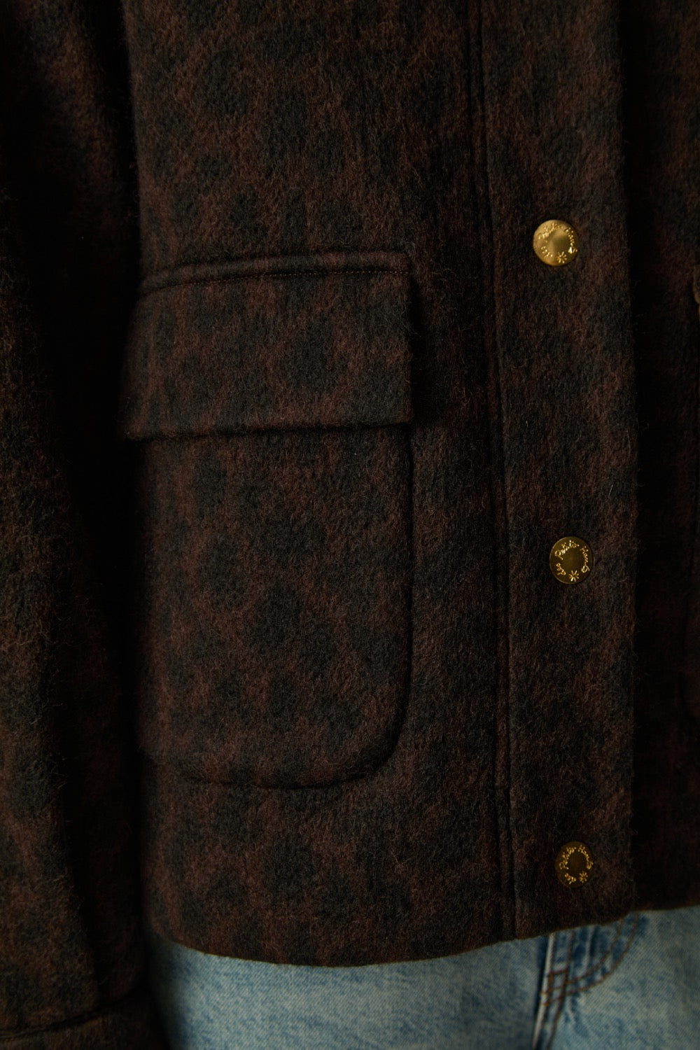 ISADORA | CHAQUETA CORTA DE LANA CON ESTAMPADO DE LEOPARDO