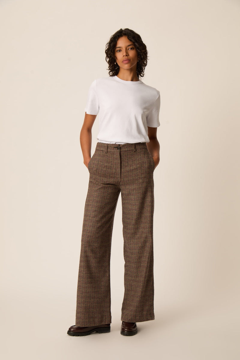 TIFRERE | PANTALÓN ANCHO DE PATA DE GALLO