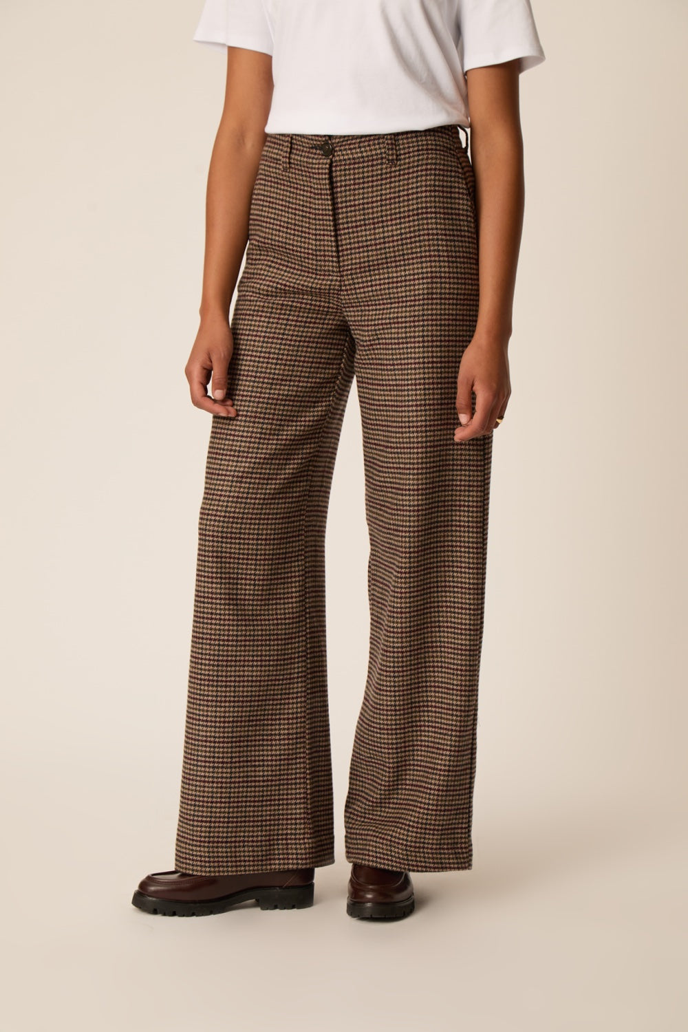 TIFRERE | PANTALÓN ANCHO DE PATA DE GALLO
