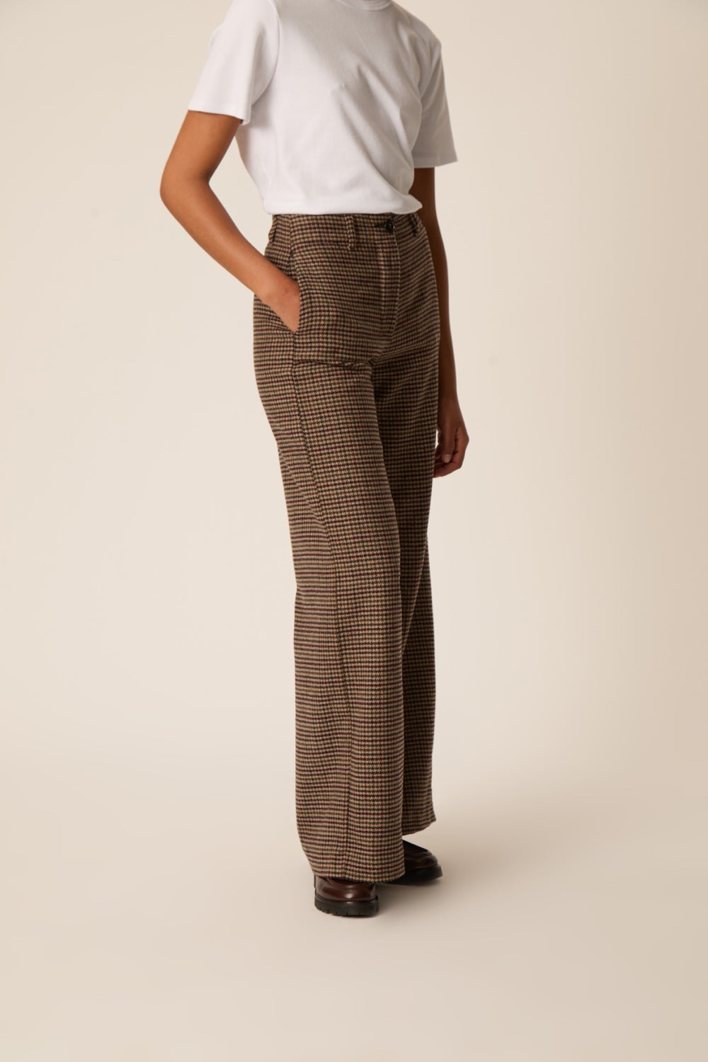 TIFRERE | PANTALÓN ANCHO DE PATA DE GALLO
