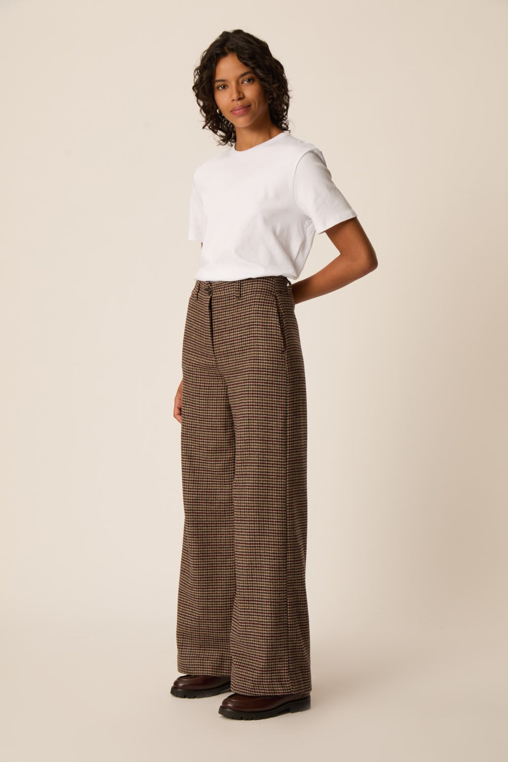 TIFRERE | PANTALÓN ANCHO DE PATA DE GALLO