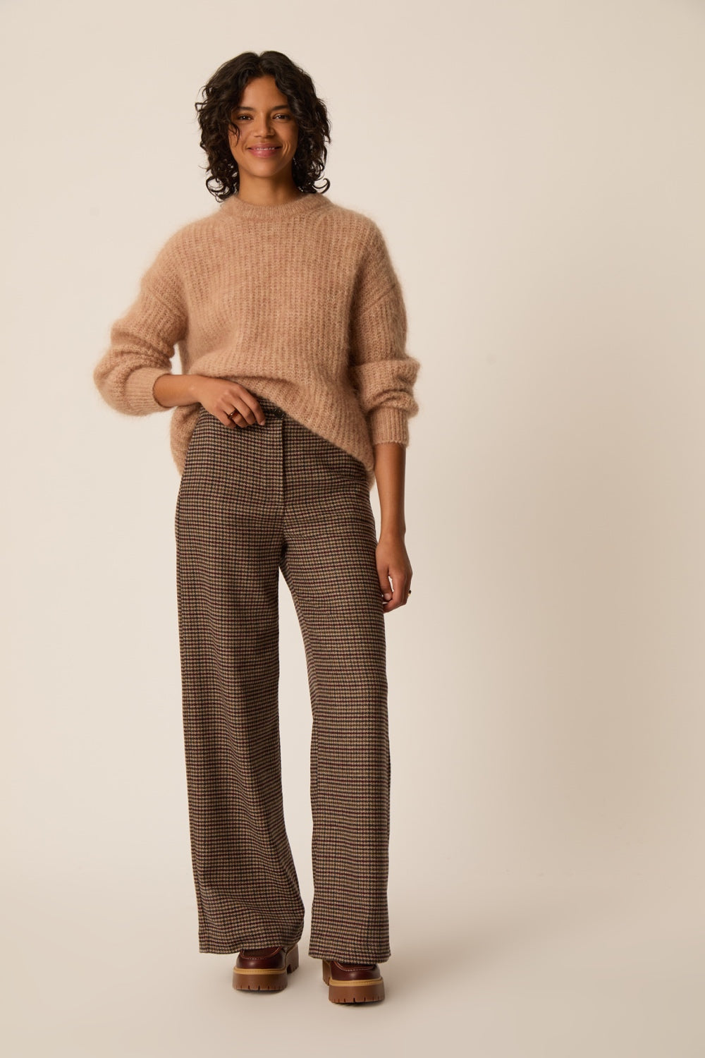TIFRERE | PANTALÓN ANCHO DE PATA DE GALLO