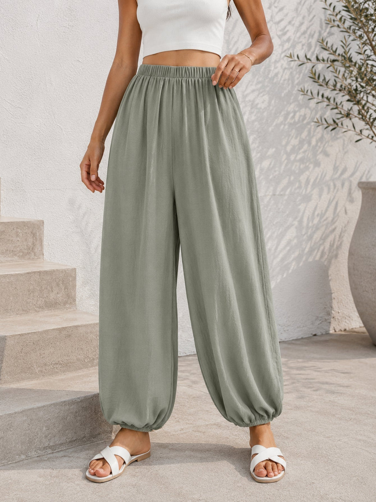 ZAYELIA GISELLA | PANTALÓN BOMBACHO FLUIDO