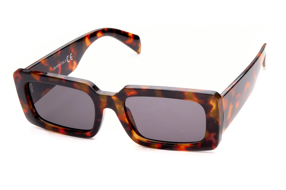 MILAN | GAFAS DE SOL RECTANGULARES CON ESTAMPADO MARRÓN