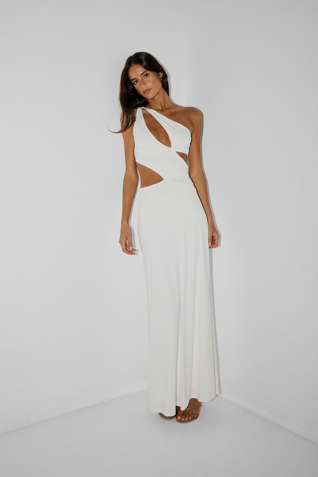 SELENE | VESTIDO MAXI BLANCO