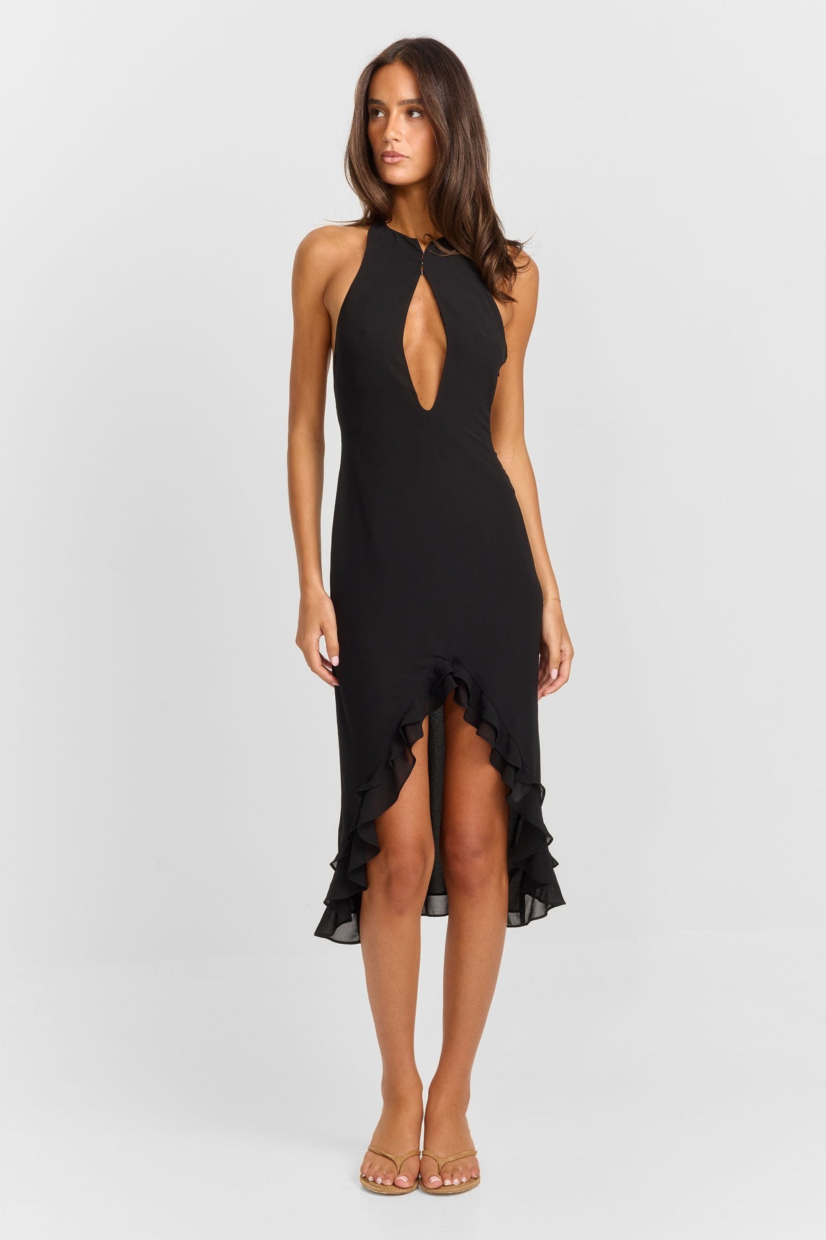 CORA | VESTIDO MIDI NEGRO