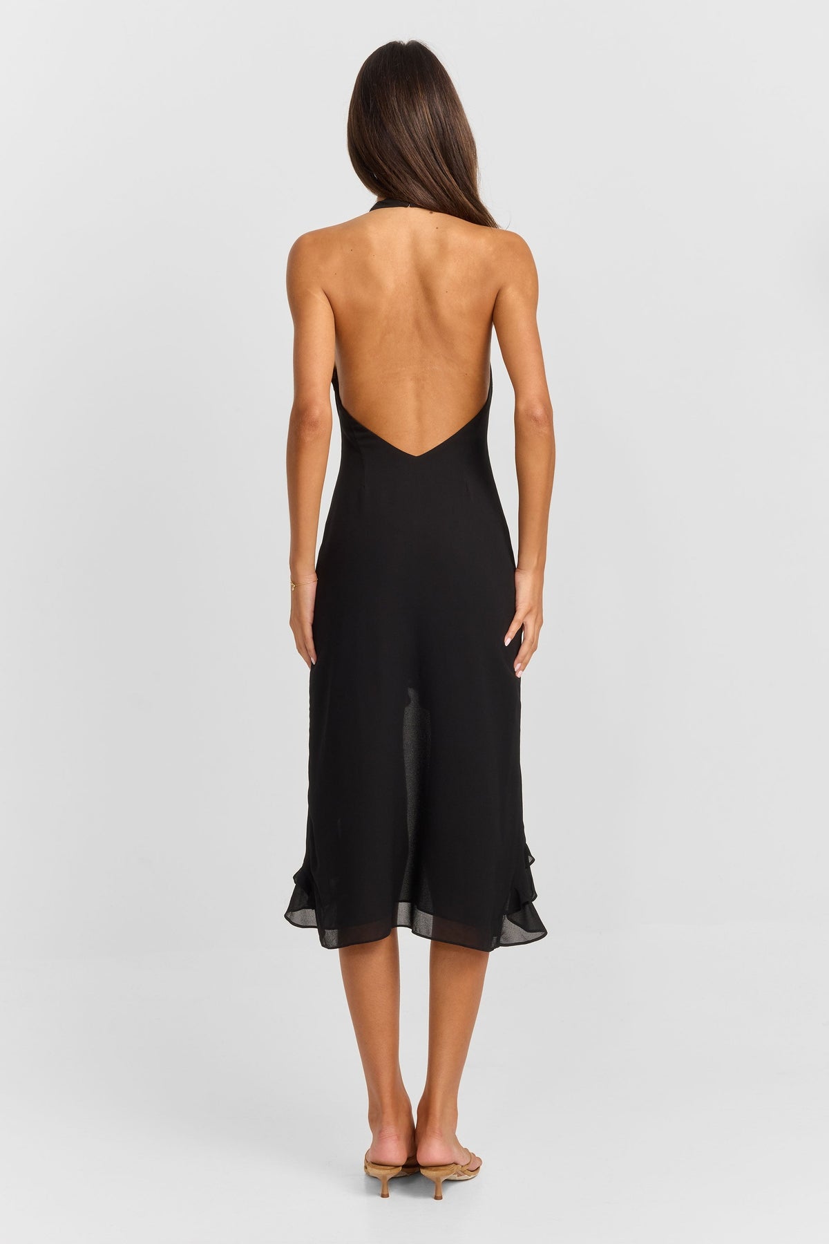 CORA | VESTIDO MIDI NEGRO
