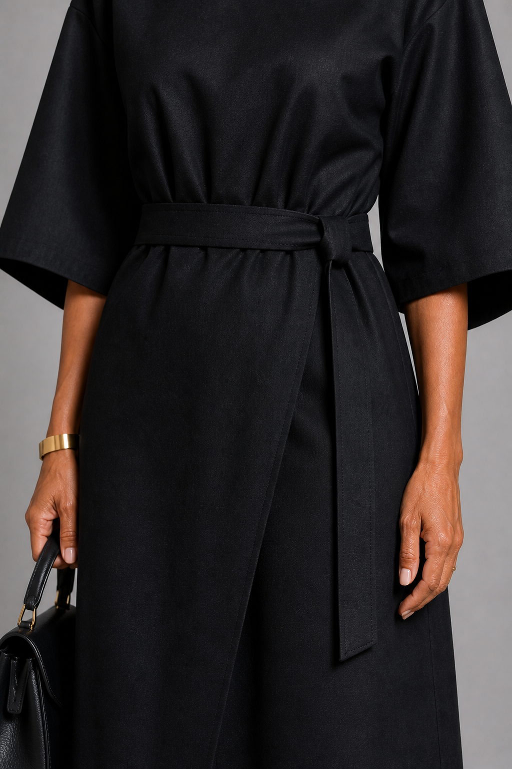 NOIR ESSCENCE | VESTIDO MIDI NEGRO