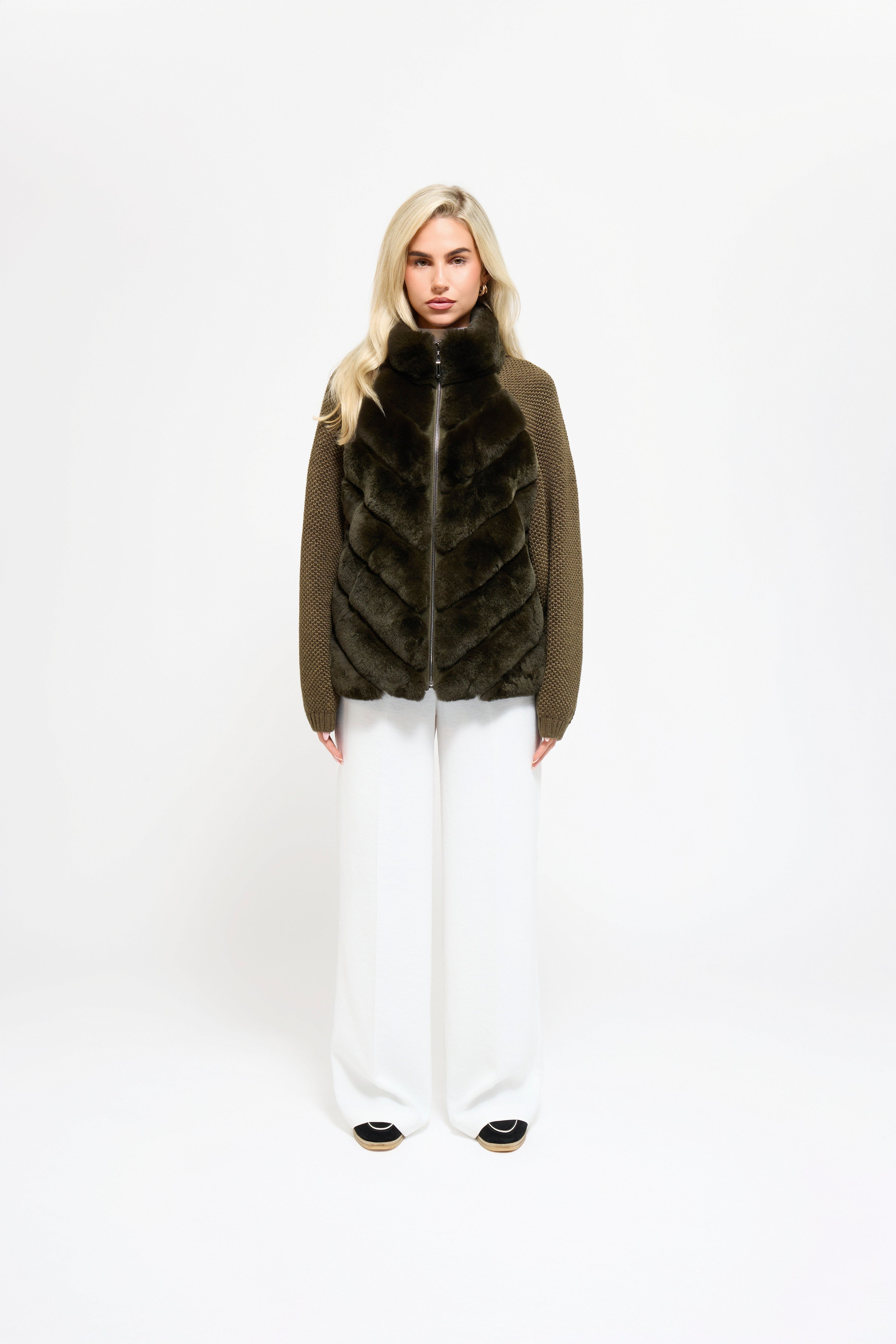 CHAQUETA MARRÓN OLIVA
