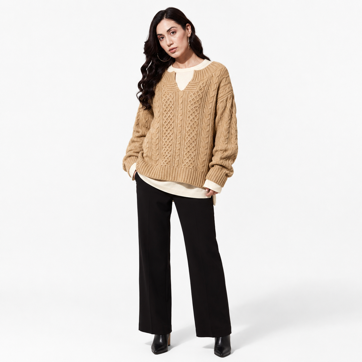 SUÉTER TRENZADO OVERSIZE