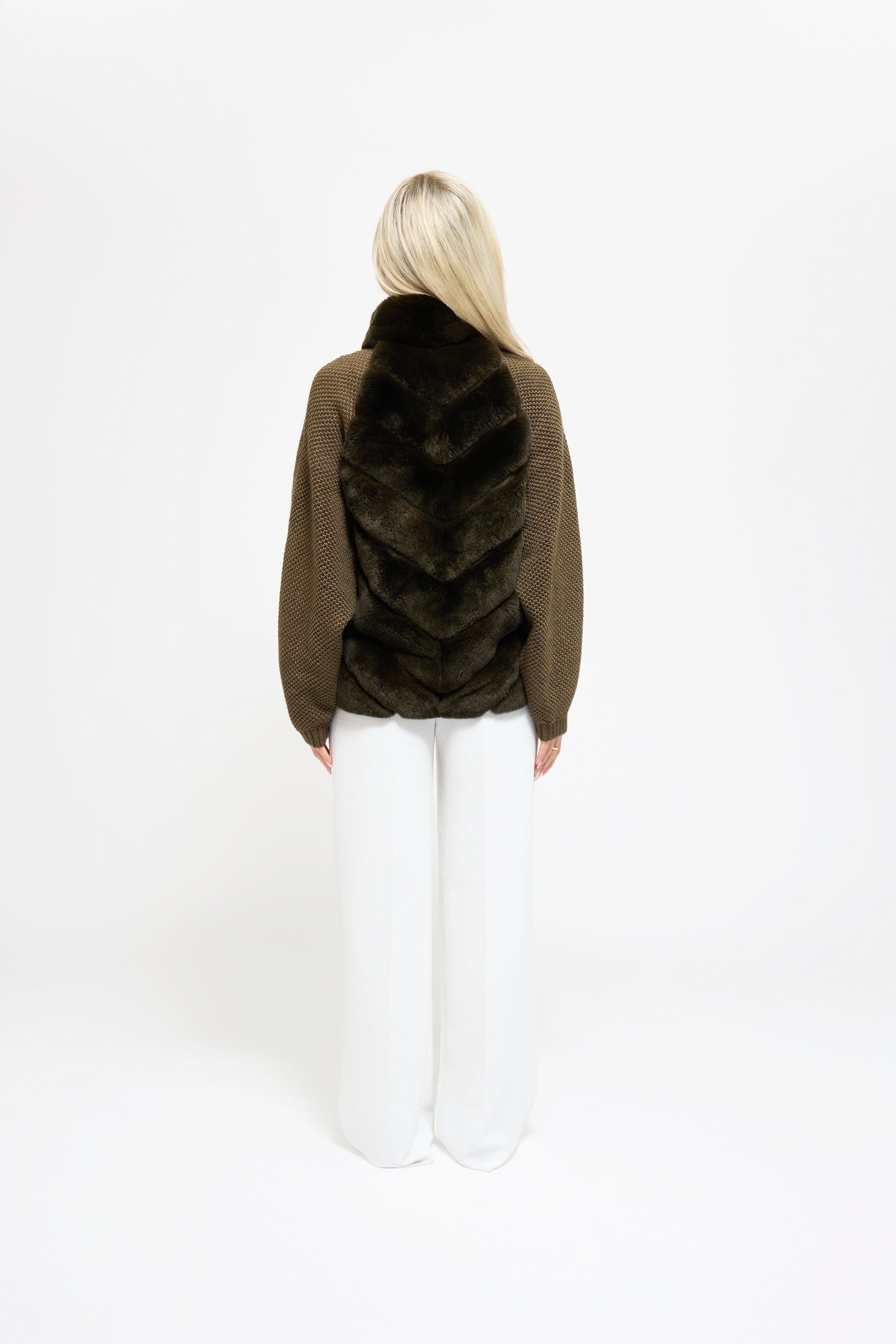 CHAQUETA MARRÓN OLIVA