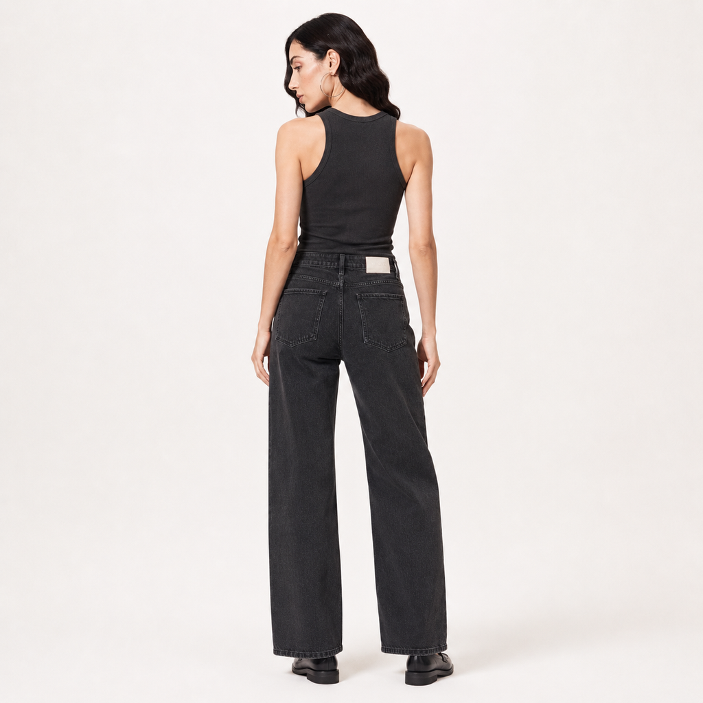 PANTALÓN VAQUERO NEGRO LOOSE