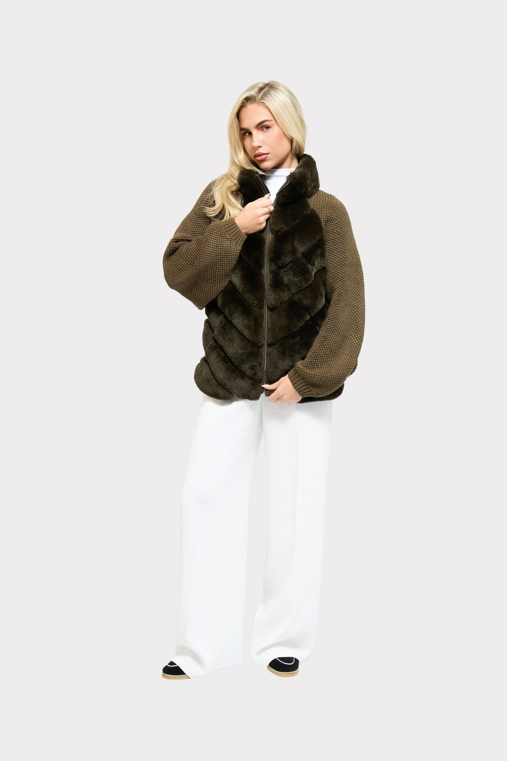 CHAQUETA MARRÓN OLIVA