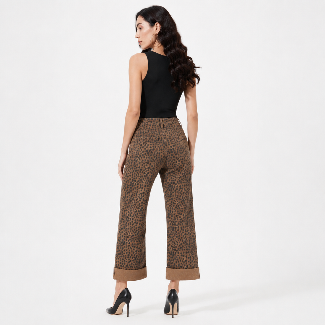 PANTALÓN VAQUERO BAGGY LEOPARDO