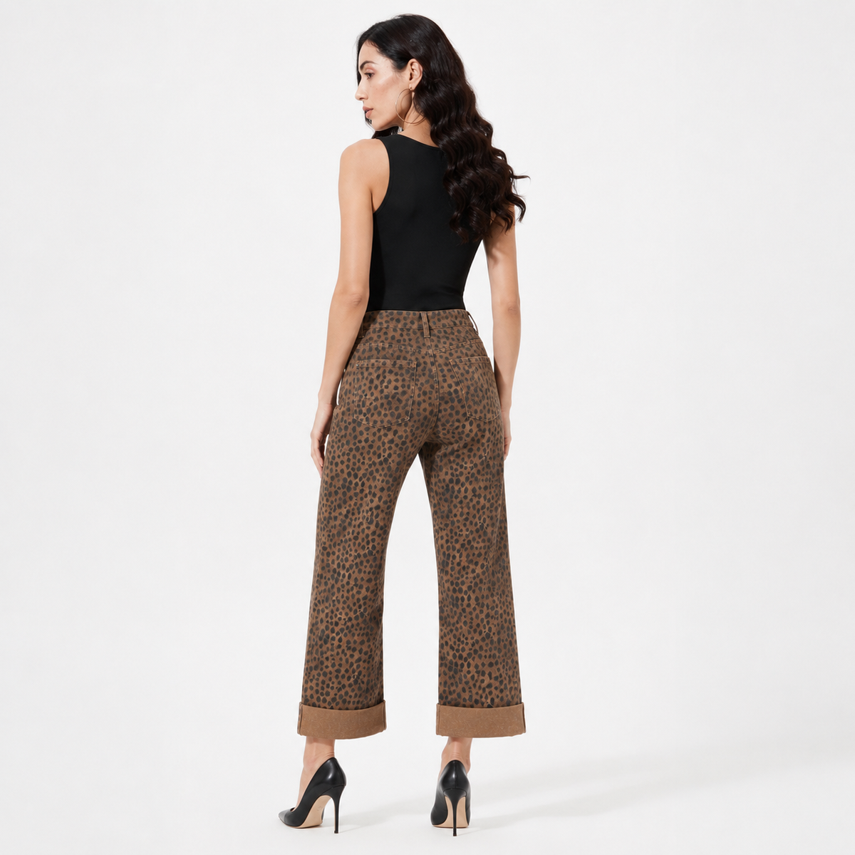 PANTALÓN VAQUERO BAGGY LEOPARDO