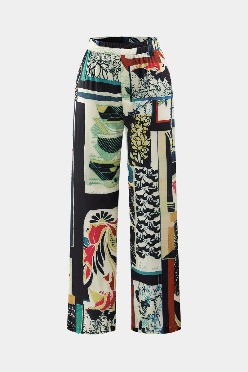 PANTALÓN ARCE DE CINTURA ALTA CON ESTAMPADO FLORAL
