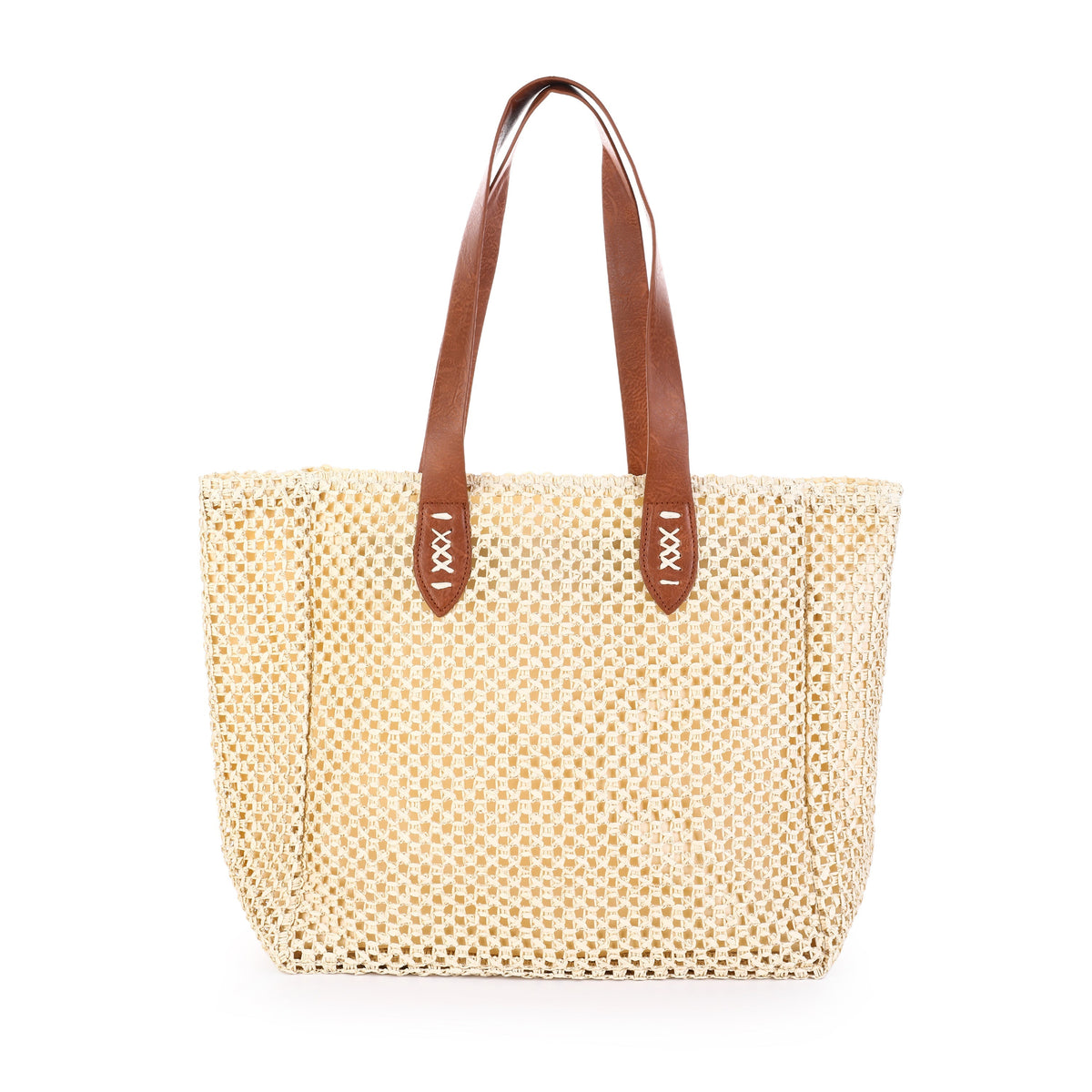 ELLA | BOLSO SHOPPER DE RAFIA BEIGE