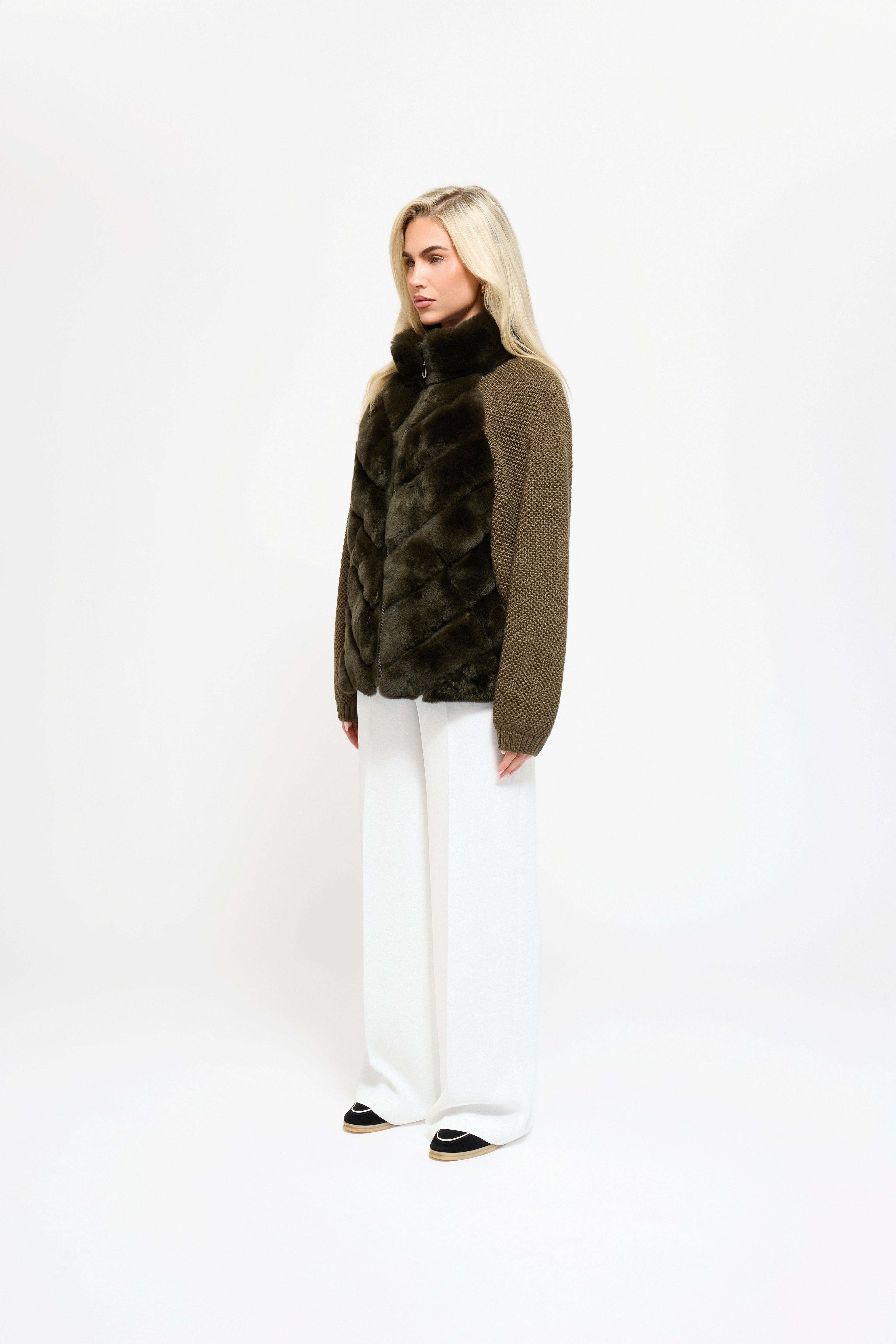 CHAQUETA MARRÓN OLIVA