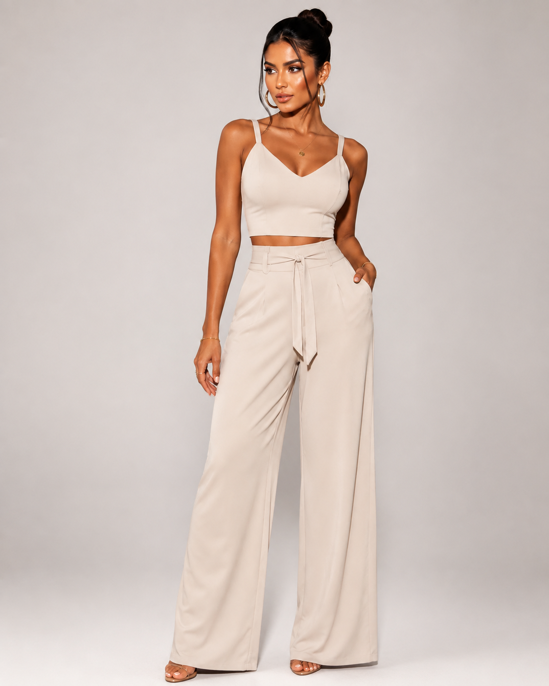 VALERIA | CONJUNTO DE TOP Y PANTALÓN DE PIERNA ANCHA