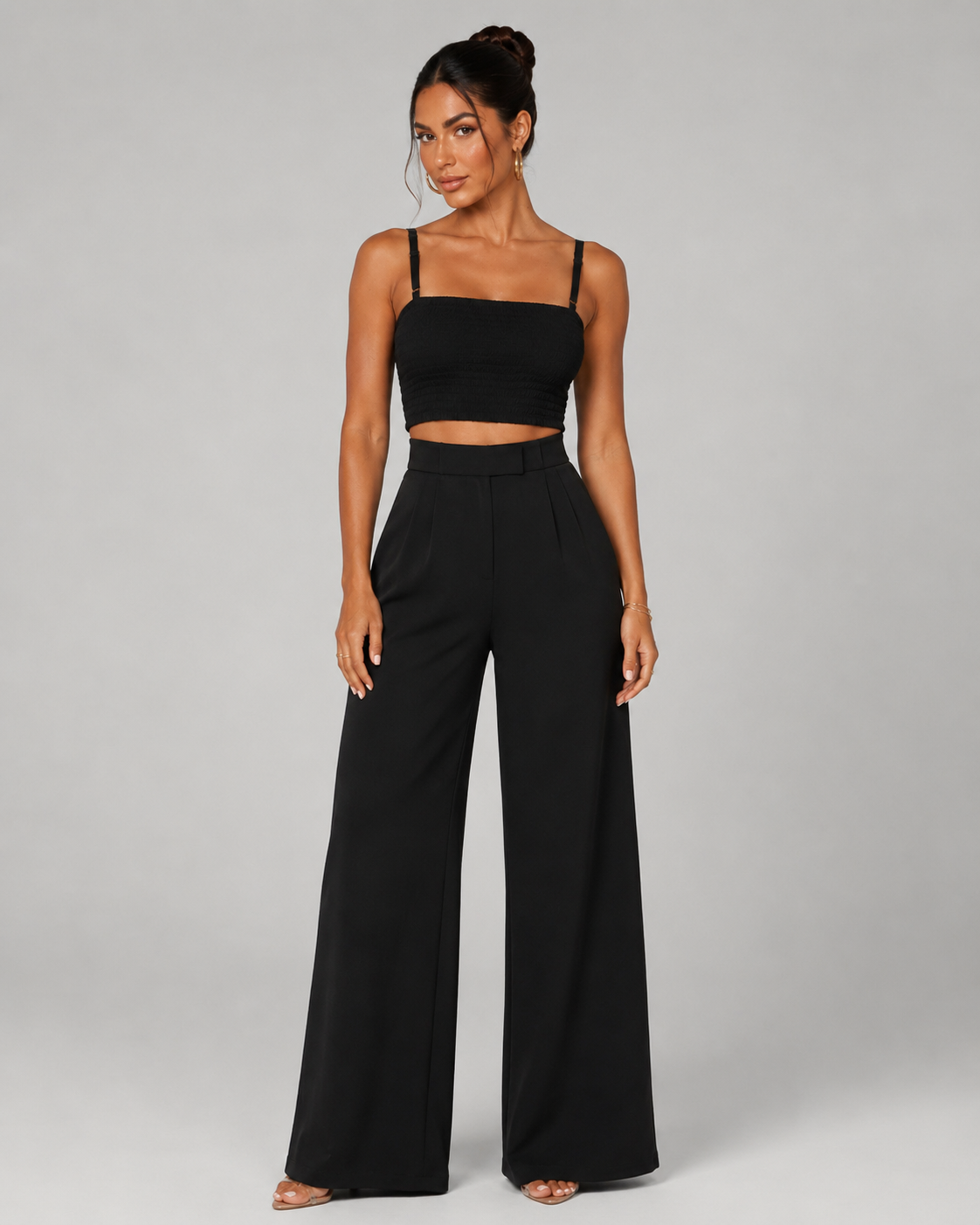 VALERIA | CONJUNTO DE TOP Y PANTALÓN DE PIERNA ANCHA