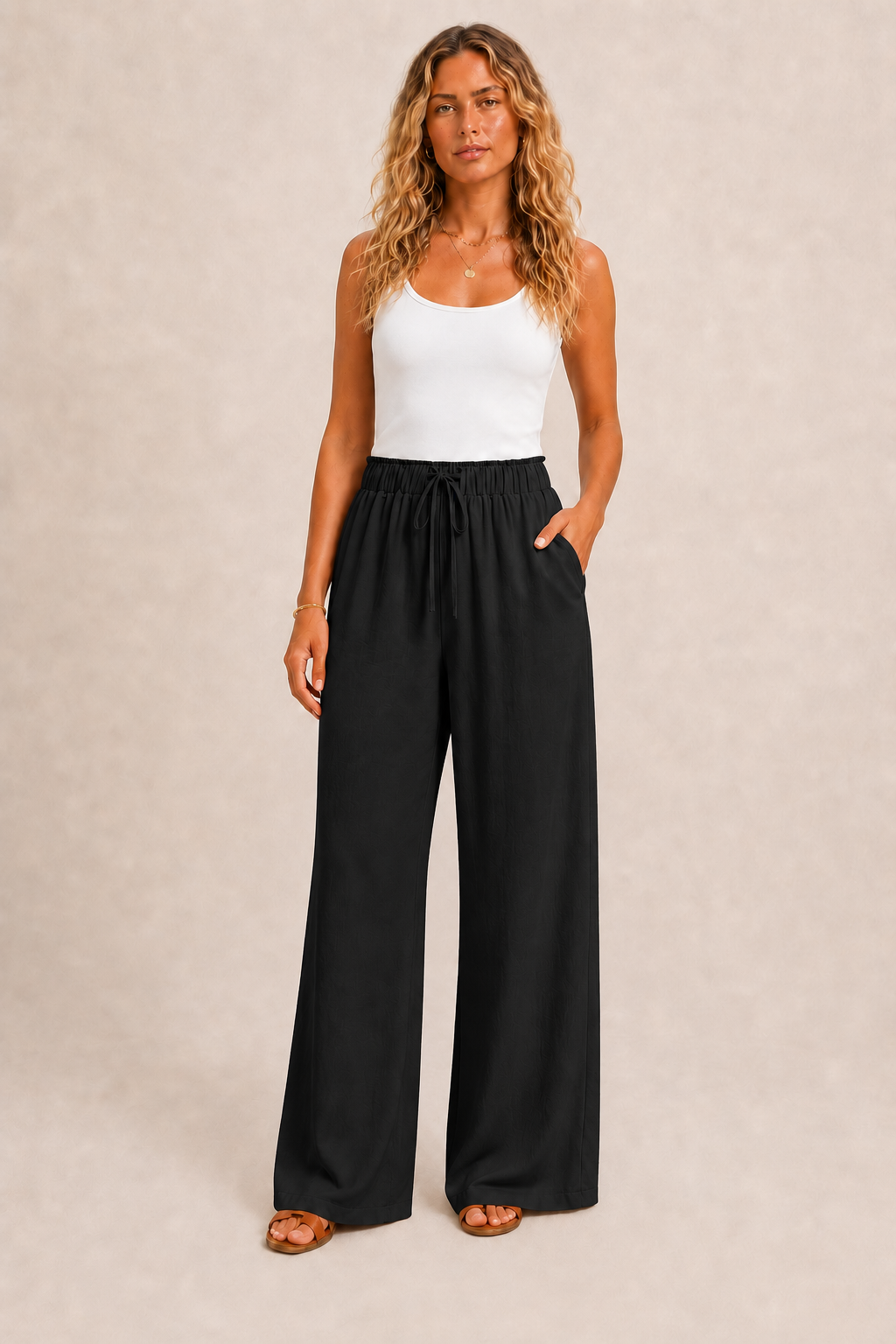 ELOISA | PANTALÓN PALAZZO DE CINTURA ALT