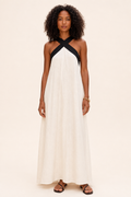 VESTIDO HALTER BICOLOR