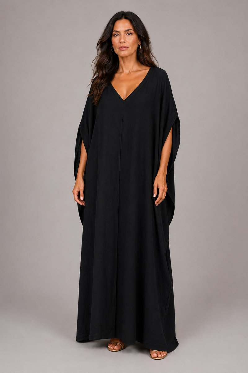 VESTIDO CAFTÁN – ÉBANO