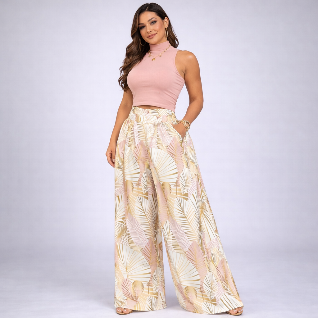 AMARA | CONJUNTO DE TOP Y PANTALÓN PALAZZO