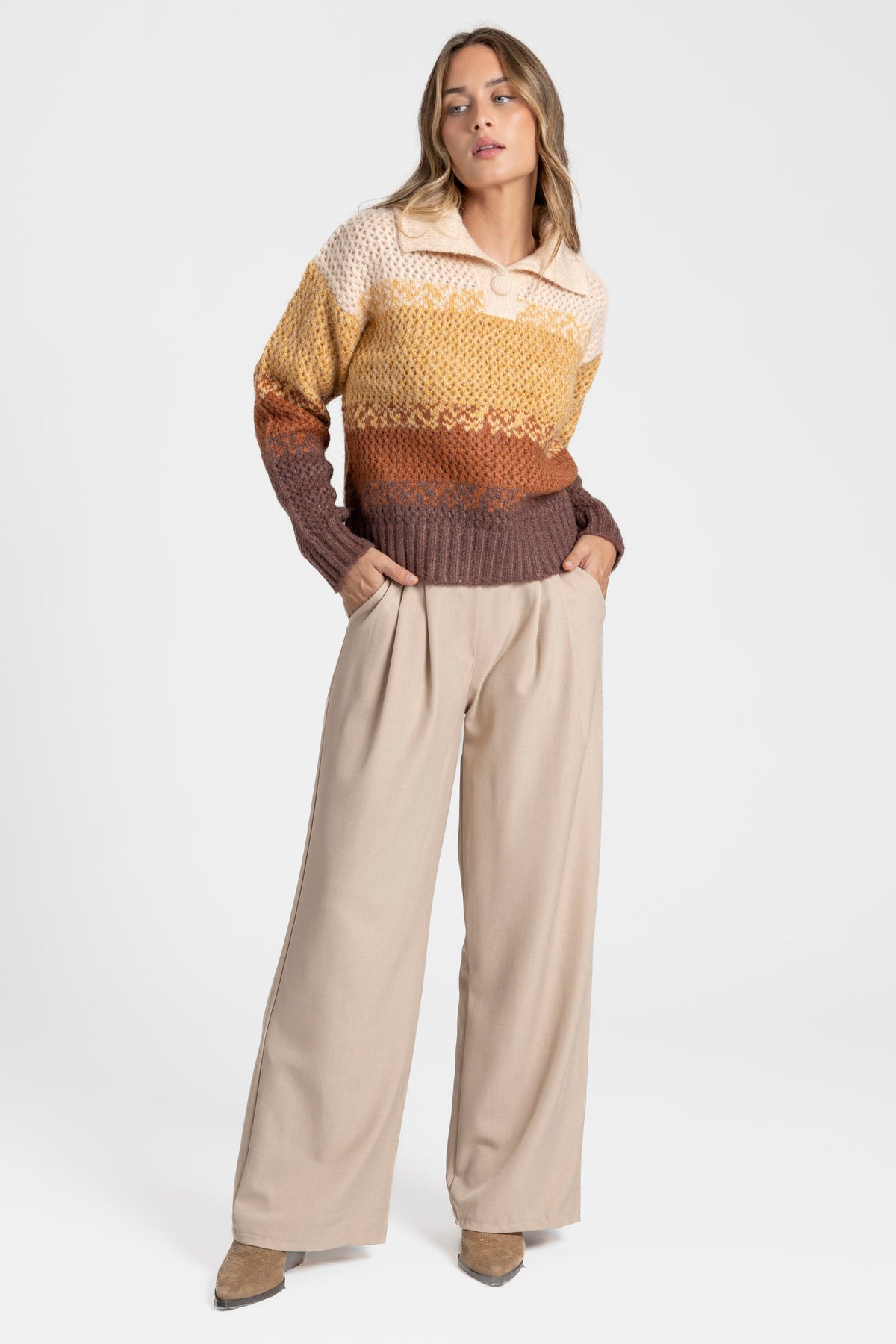 ZAYELIA FLAVI | PANTALÓN FLUIDO DE PERNERA ANCHA