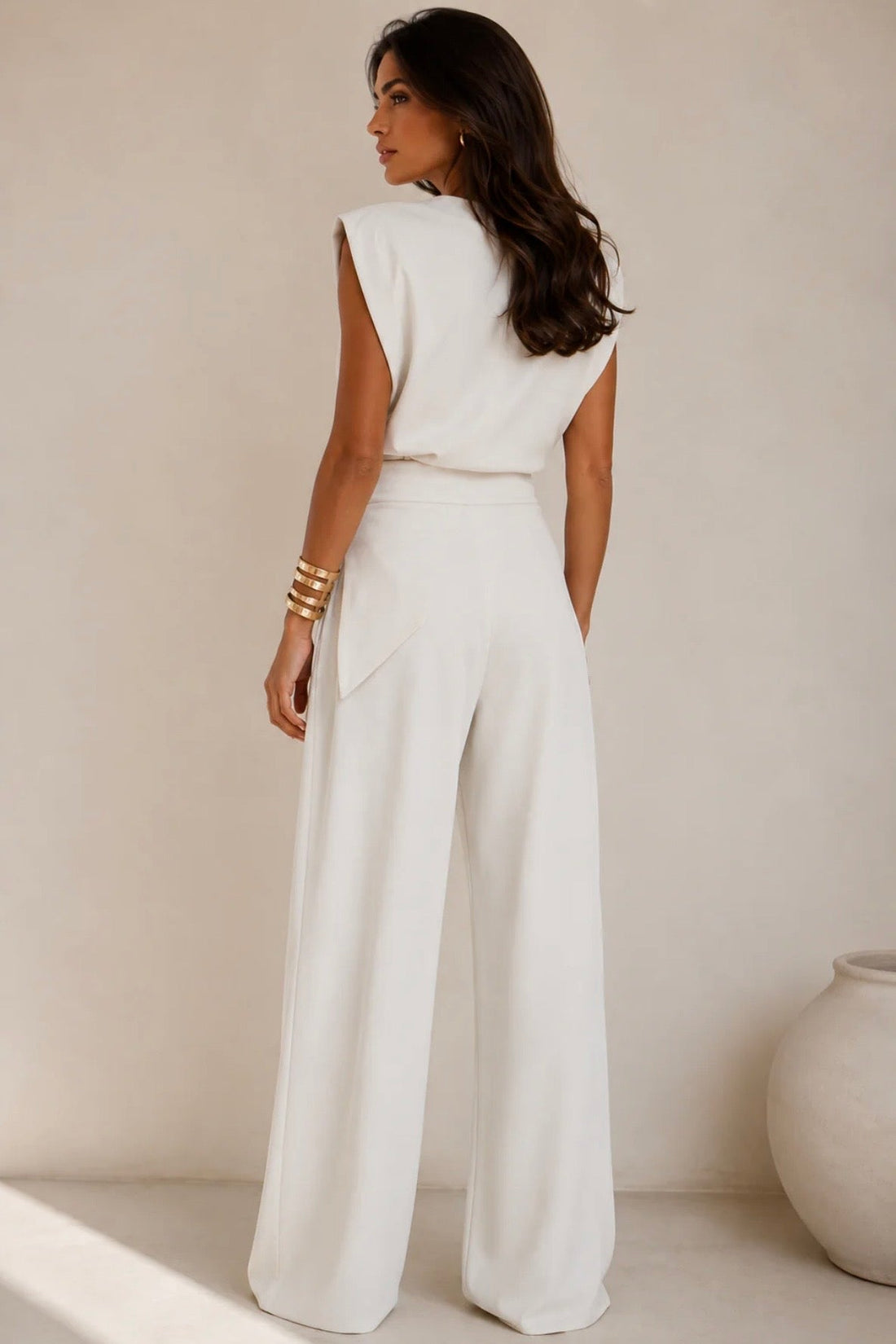 CELINE | MONO DRAPEADO DE PIERNA ANCHA