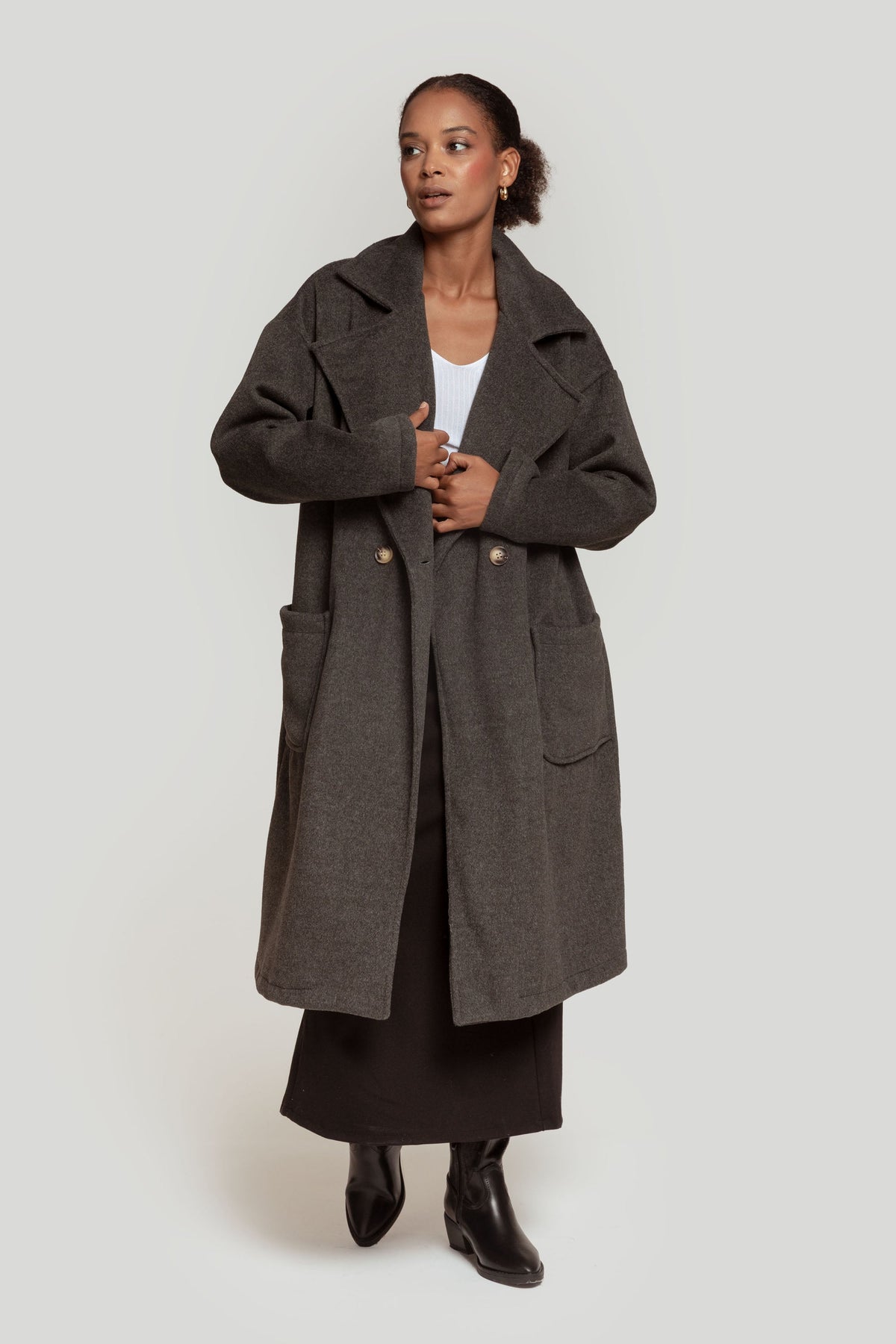 ZAYELIA MODA | ABRIGO OVERSIZE CON ACABADO DE PELO