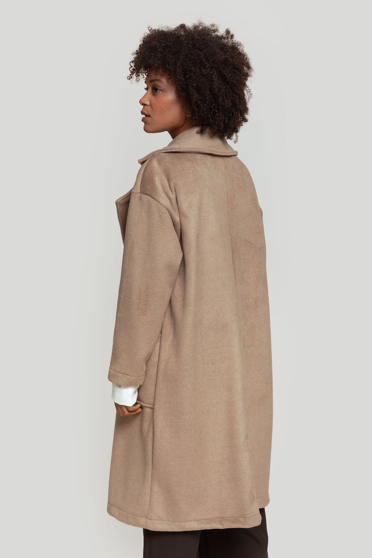 ZAYELIA MODA | ABRIGO OVERSIZE CON ACABADO DE PELO