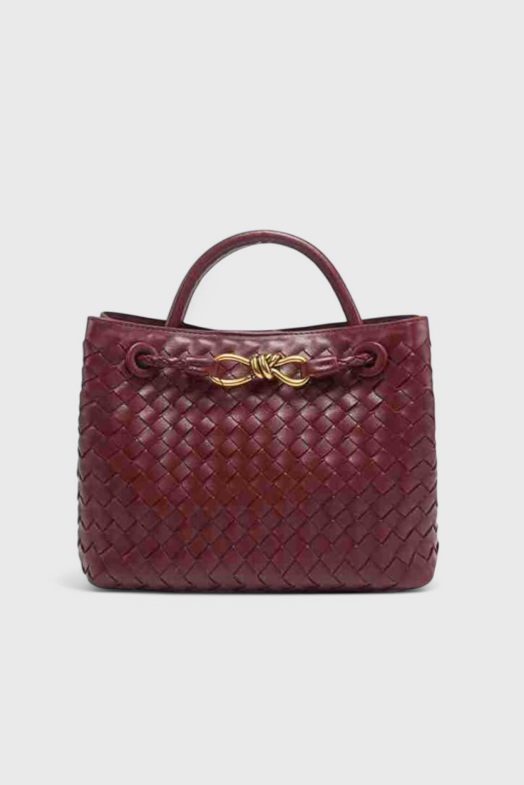 Bolsa Diaria Tejida en Color Índigo