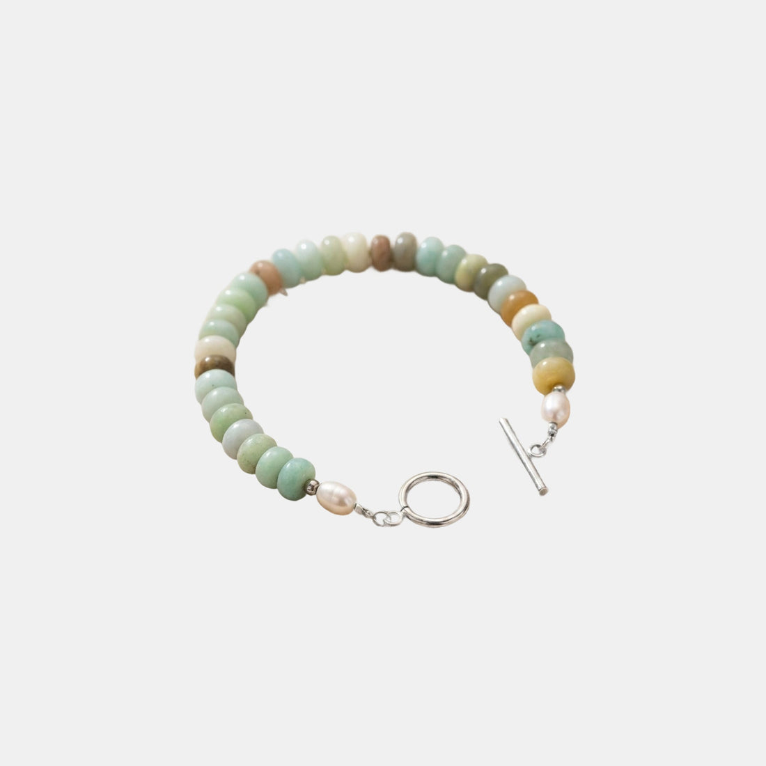 PULSERA TURQUESA CIERRE T DORADA