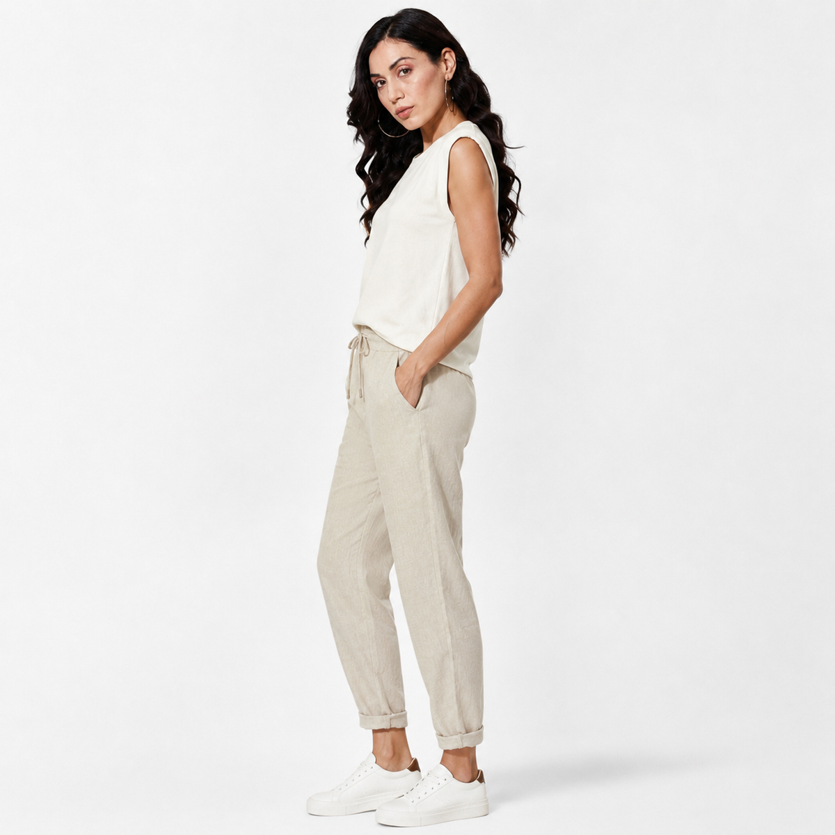 PANTALONES DE LINO BIBI