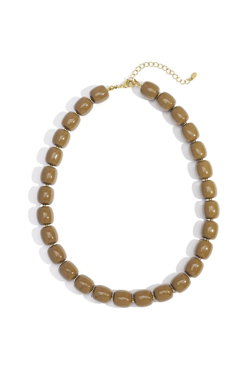 NOA | COLLAR DE CUENTAS DE ACRÍLICO MARRÓN