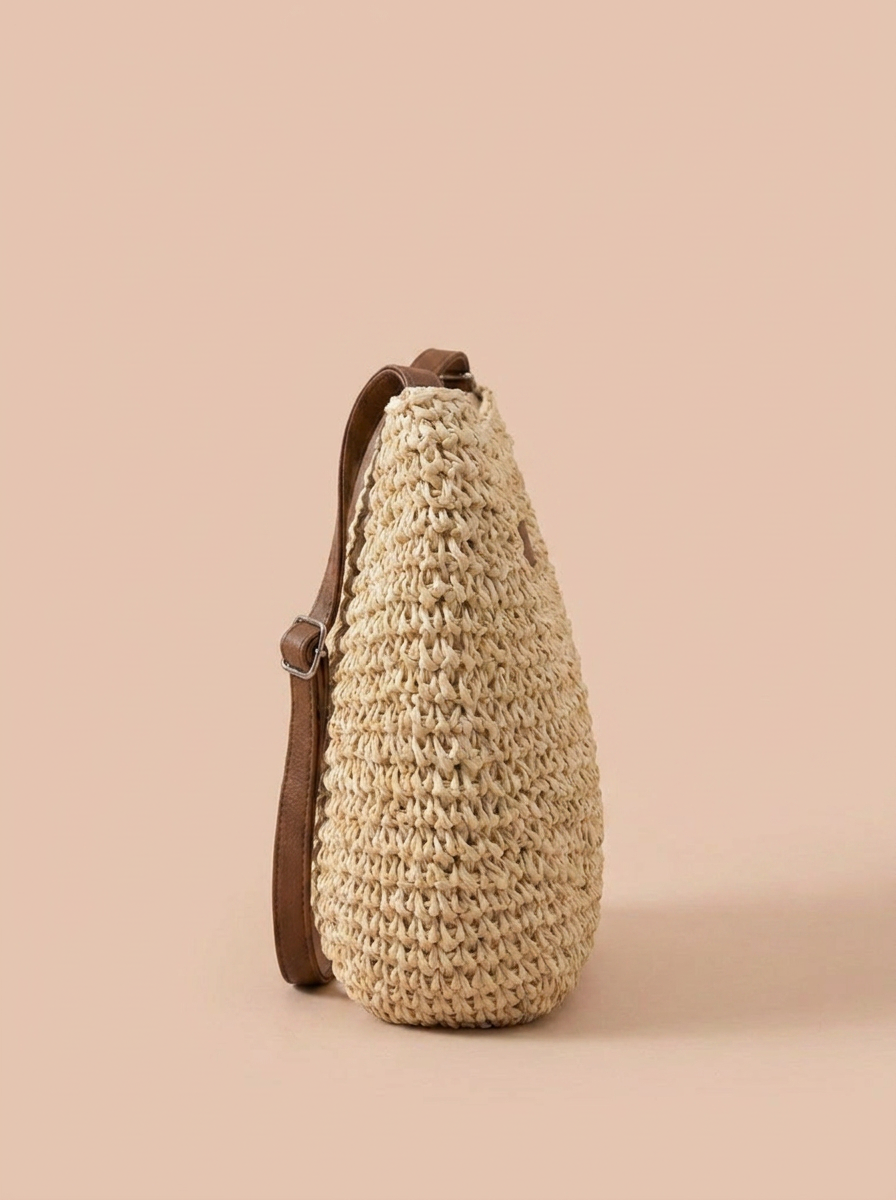 BOLSO BANDOLERA EFECTO RAFIA | MUJER