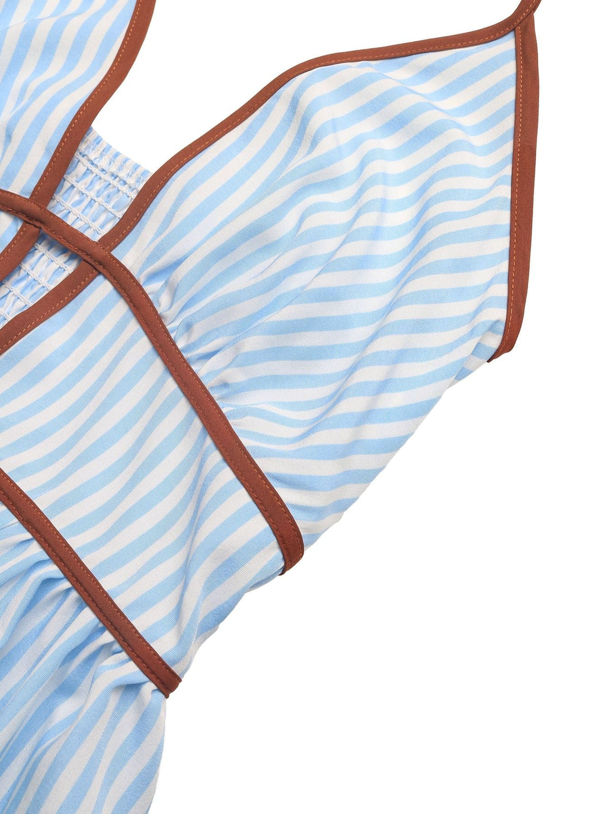 SIENA | VESTIDO MAXI DE RAYAS CON CUELLO HALTER