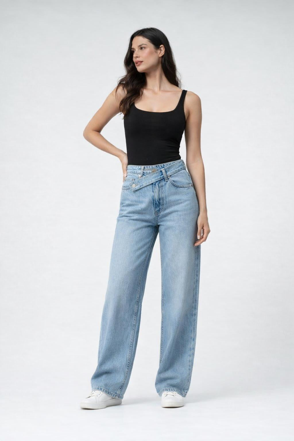 JEANS ASYMMETRIC BELT