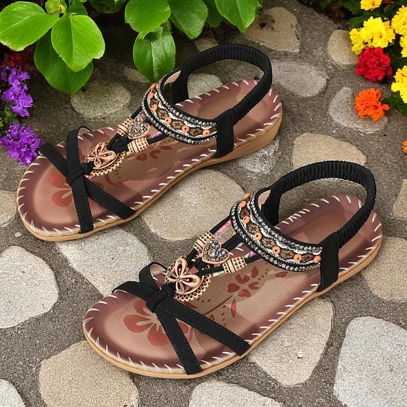 Elsa - Sandalias gladiadoras adornadas